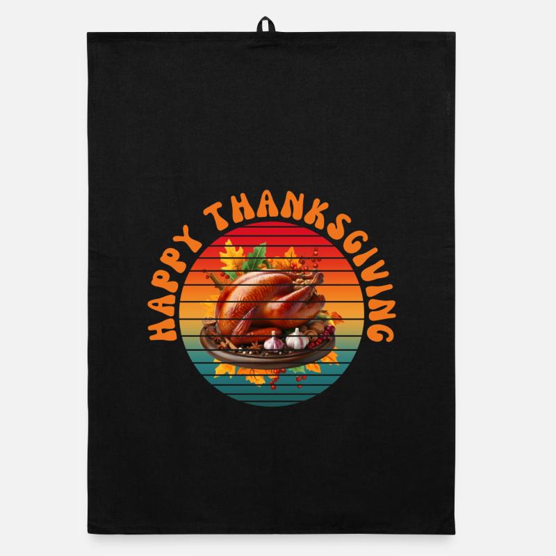 Frohes Thanksgiving Organic Geschirrtuch