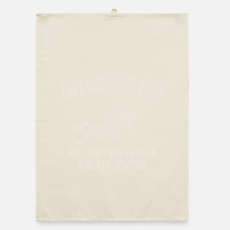 Tauchen Introvertiert Diving Shirt Organic Geschirrtuch