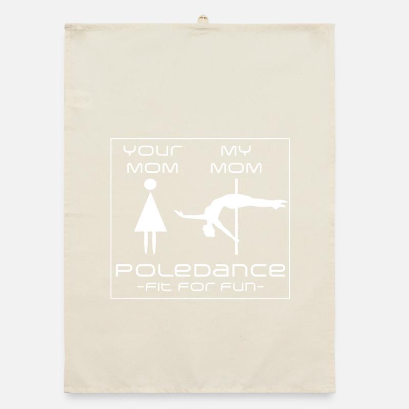 Pole Dance Mom Fun Organic dish towel