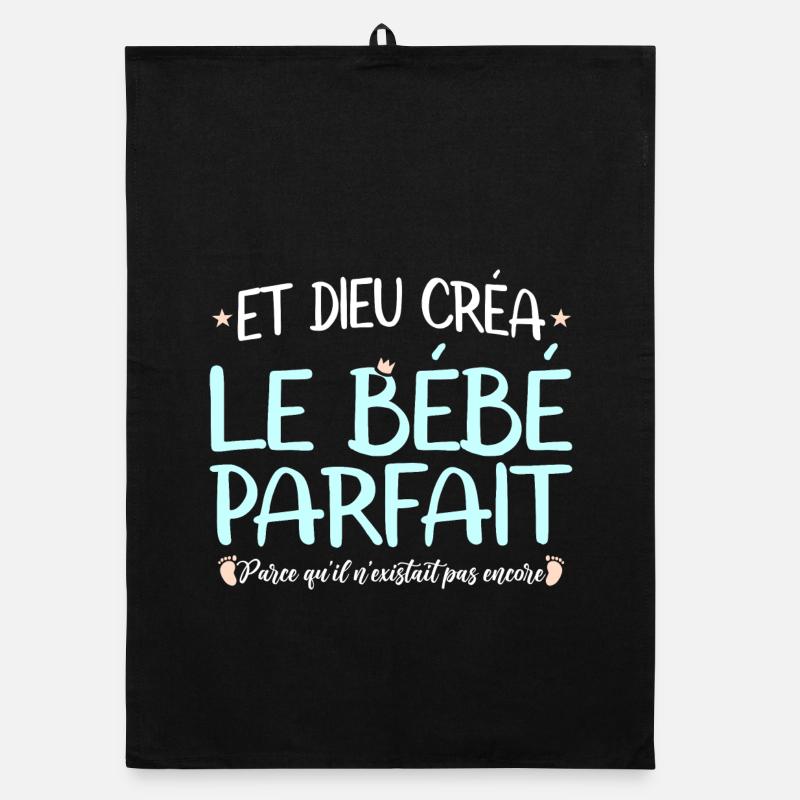 Et dieu créa le bébé parfait body mignon naissance Torchon bio