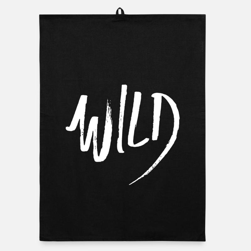 Wild (dunkel) - Organic Geschirrtuch - Schwarz