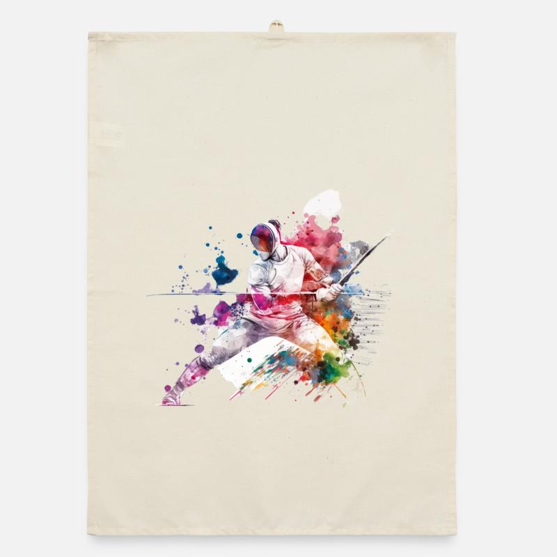 Clôture de couleur dans l’éclaboussure d’eau Torchon bio