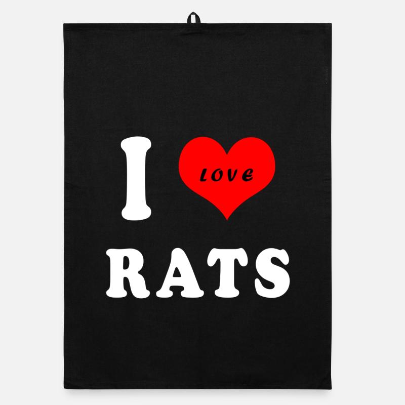 Ich liebe Ratten Organic Geschirrtuch