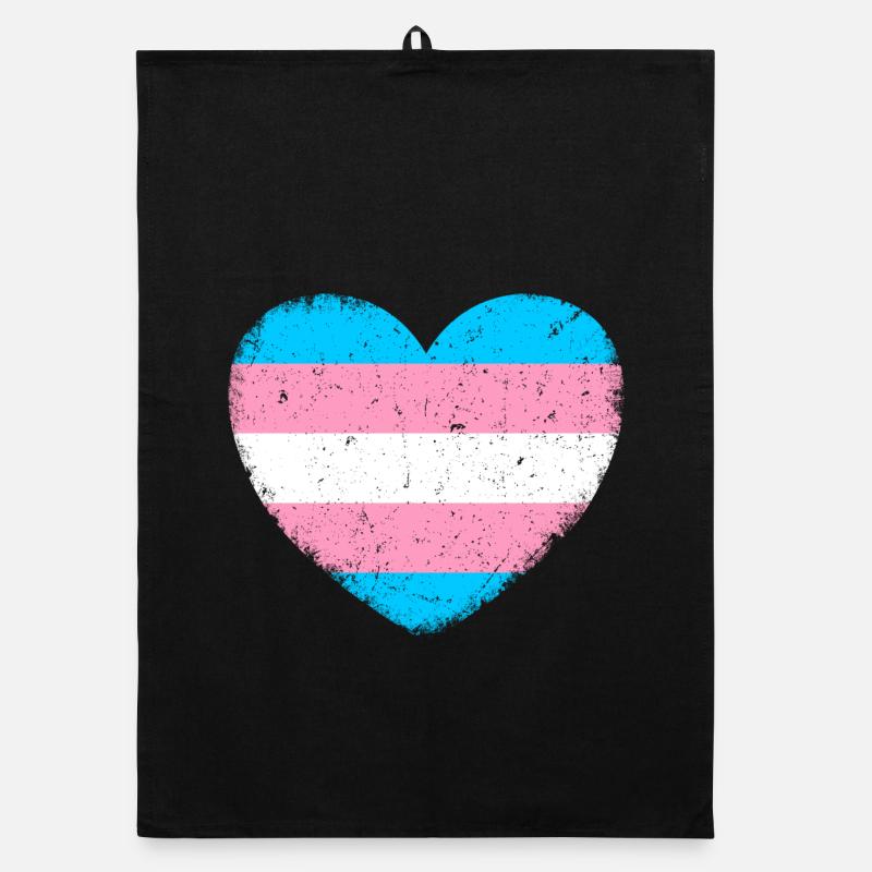 Trans* Herz | Im Vintage-Style Organic Geschirrtuch