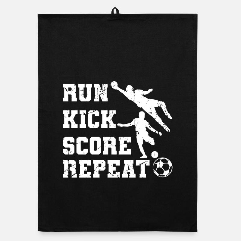 Run Kick Score Repeat Organic dish towel