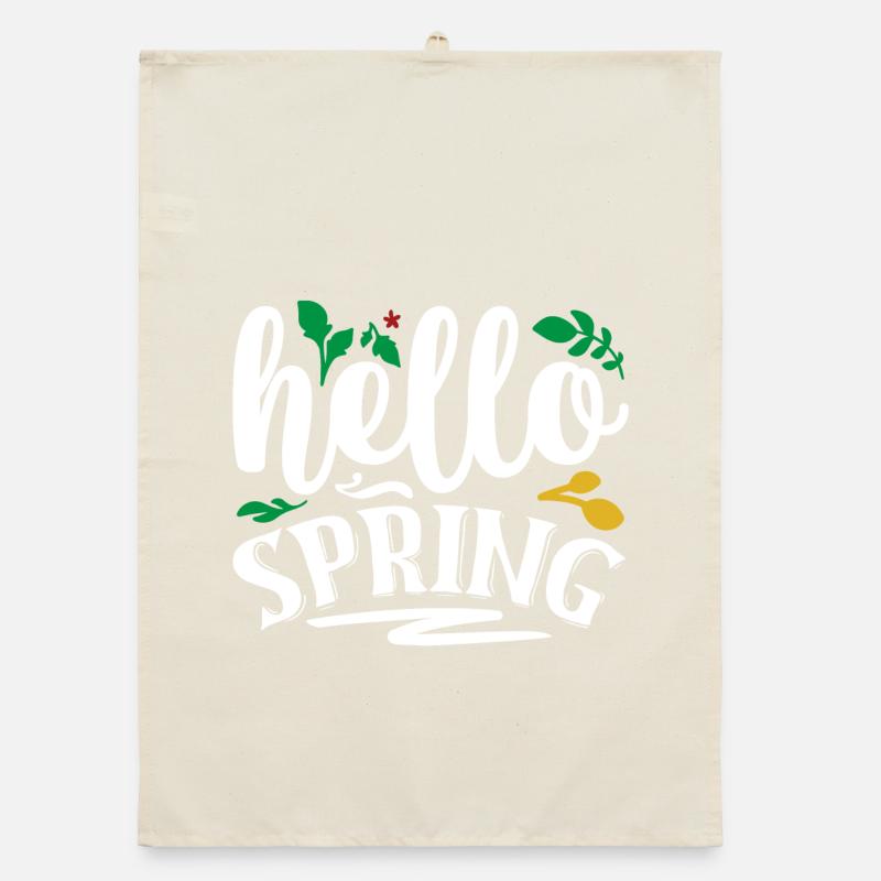 Hello Spring Organic dish towel