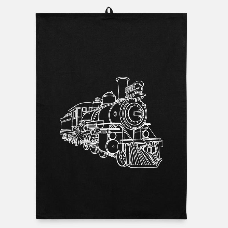 Railway Sketch Organic dish towel