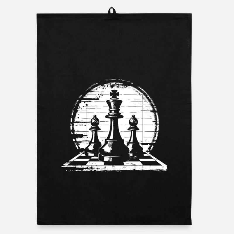 Chess Pieces Graphics Organic dish towel