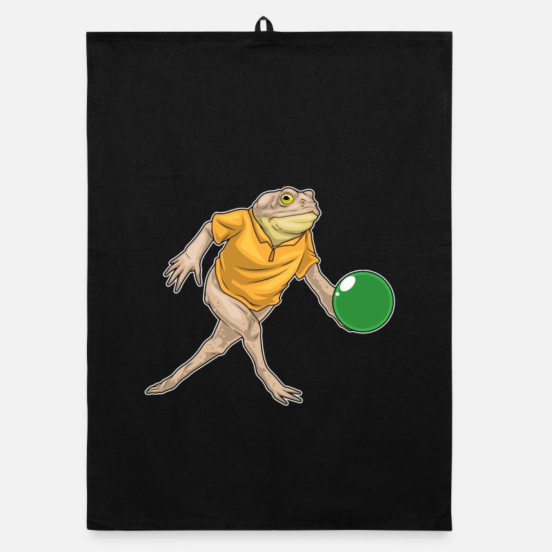 Grenouille Bowling Boule de bowling Torchon bio