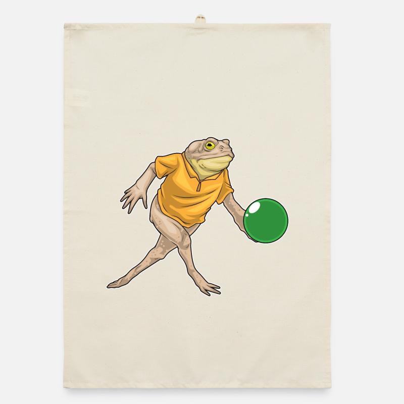 Frosch Bowling Bowlingkugel Organic Geschirrtuch