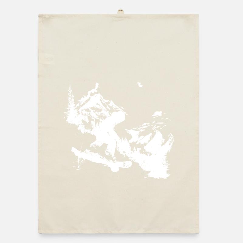 Snowboarding Graphics Organic dish towel
