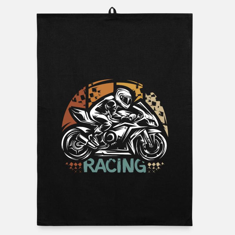 Conception de course de motos – Retro Racer Torchon bio
