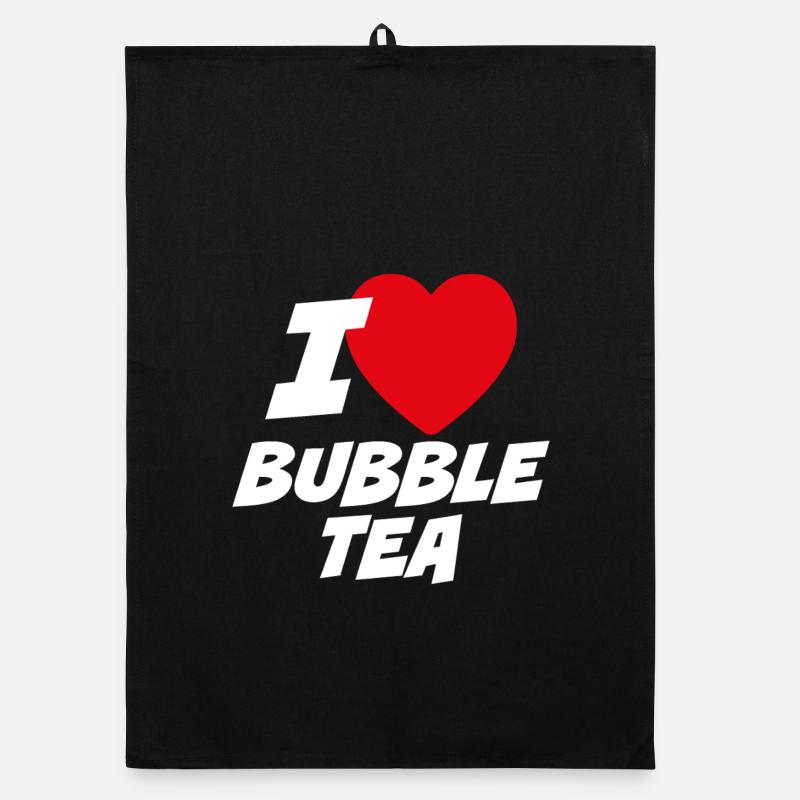 Ich liebe Bubble Tea Organic Geschirrtuch