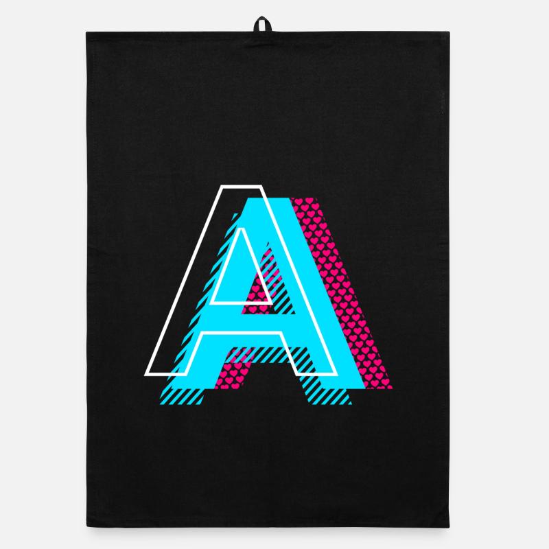 Anfangsbuchstabe A Organic Geschirrtuch