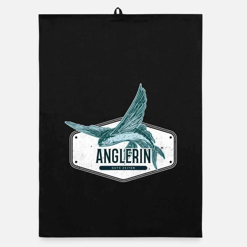 Femelle pêcheuse USA Design Flying Fish Torchon bio