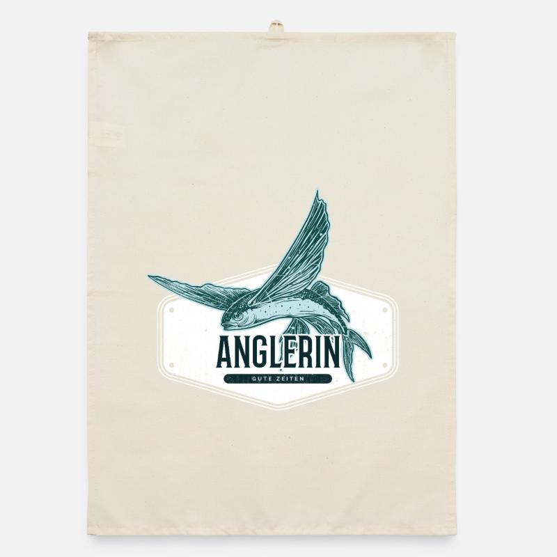 Femelle pêcheuse USA Design Flying Fish Torchon bio