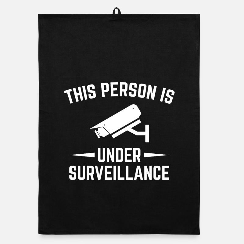 Under Surveillance Camera Design Organic dish towel
