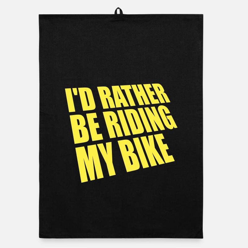Cyclisme Je préfère rouler sur mon vélo jaune Torchon bio