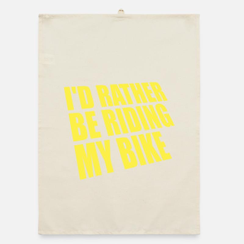 Cyclisme Je préfère rouler sur mon vélo jaune Torchon bio