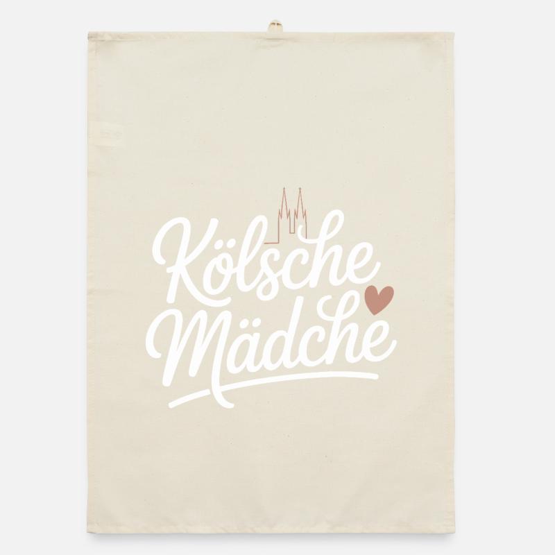 Kölsche Mädche Karneval Köln Kölle Kölsch Mädchen Organic Geschirrtuch