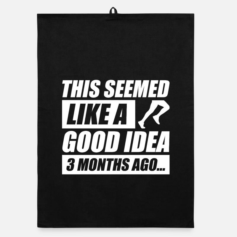 Like a good idea funny running jogging runner Organic dish towel