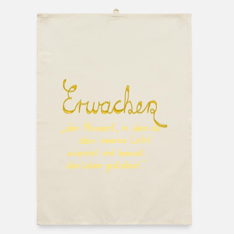 Awakening - when your inner light becomes visible Organic dish towel