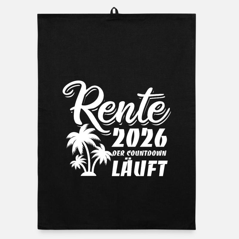 Rente 2026 - Ruhestand - Der Countdown läuft Organic Geschirrtuch