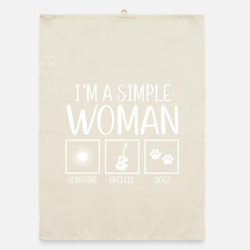 Hawaiian Ukulele Uke I'm A Simple Organic Geschirrtuch