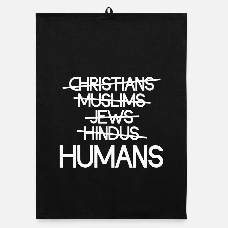 Human beings first - Human unity Organic dish towel