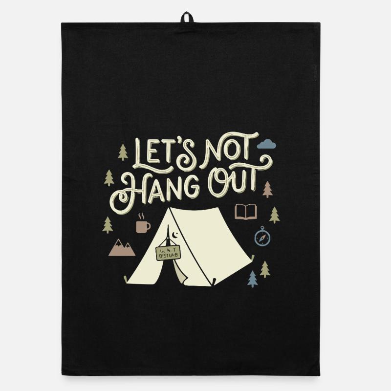 Lets Not Hang Out Introvert Camping Natur Organic Geschirrtuch