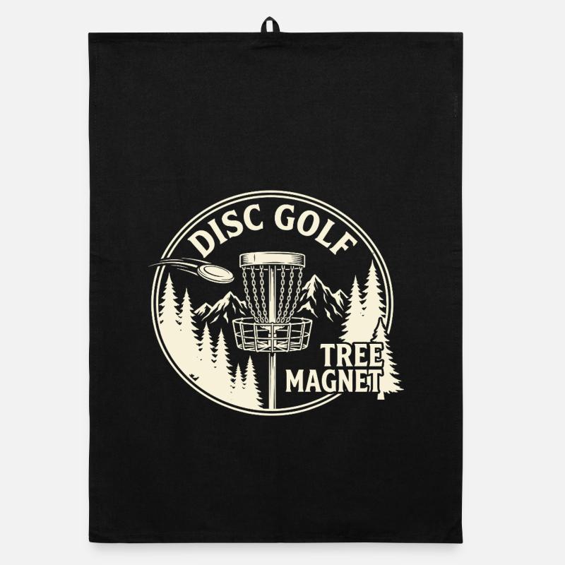 Disc Golf Tree Magnet – Vintage Outdoor Design Organic dish towel