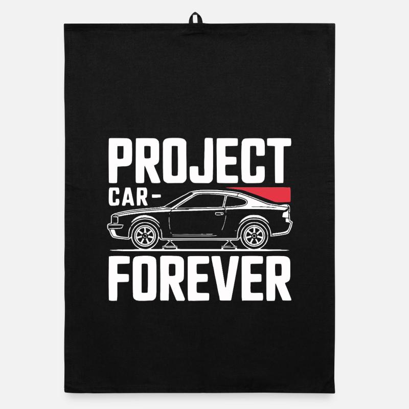Project Car Forever Garage Design Organic dish towel