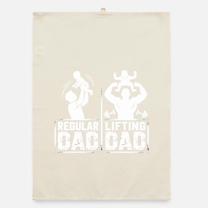 Dadkraft Doppelbild: Normaler vs Kraftdad Organic Geschirrtuch