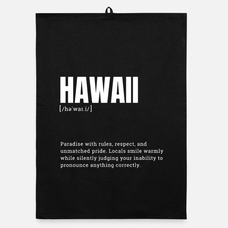 Langue de la fierté hawaïenne Torchon bio