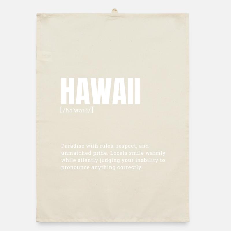 Hawaii Pride Sprache Organic Geschirrtuch