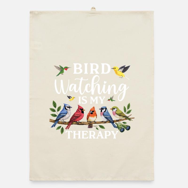 Bird Watching Birding Bird Watcher Bird Nerd Organic dish towel