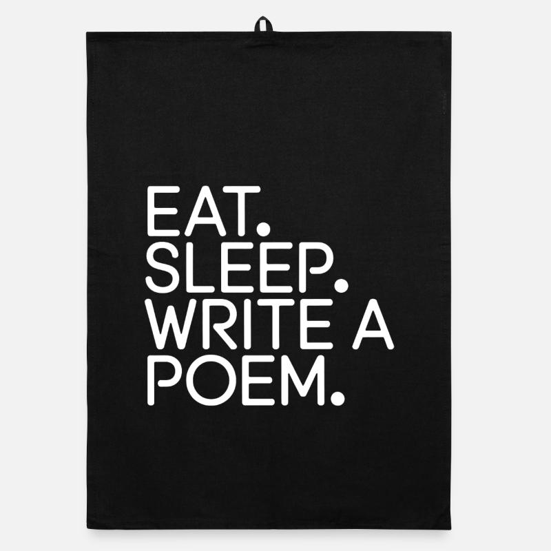 Eat Sleep Write a Poem Organic dish towel
