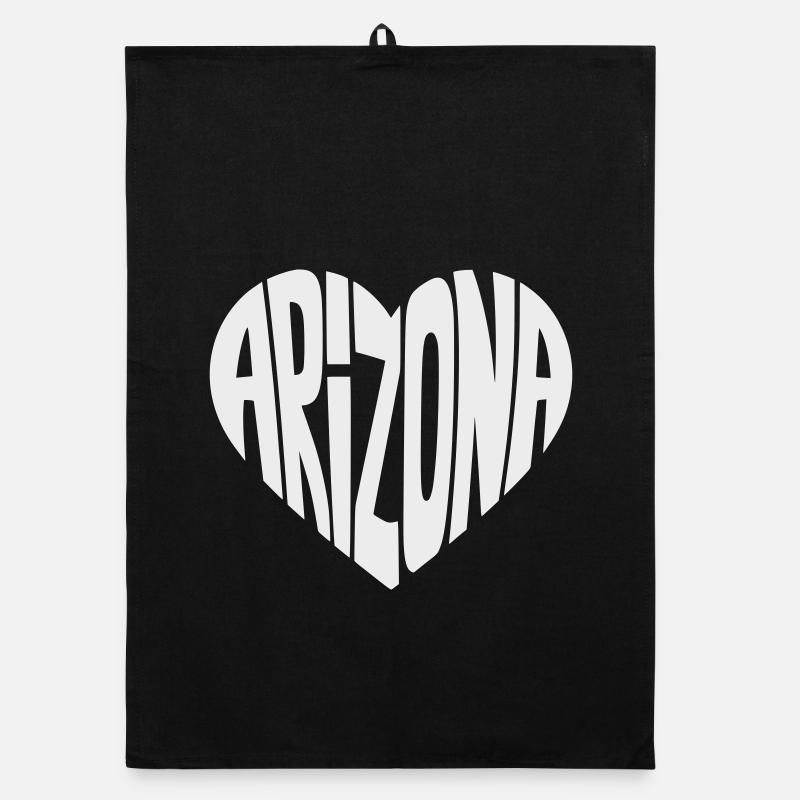 Arizona Heart Typo Organic dish towel