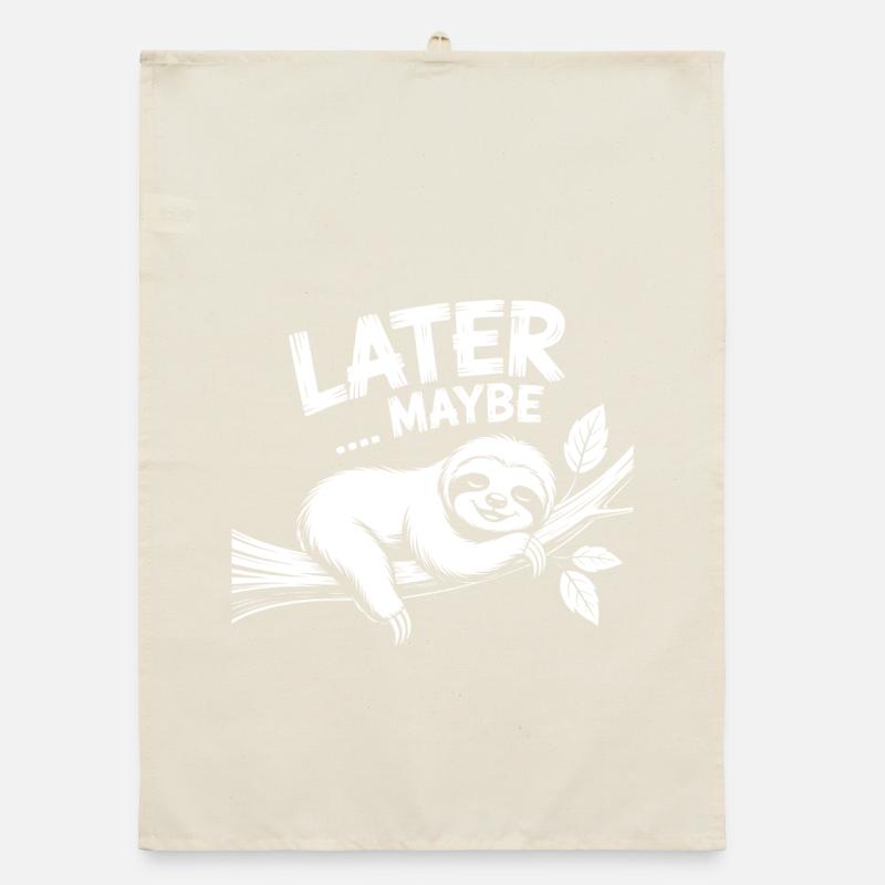 Sloth on a Branch – Later Maybe Organic dish towel