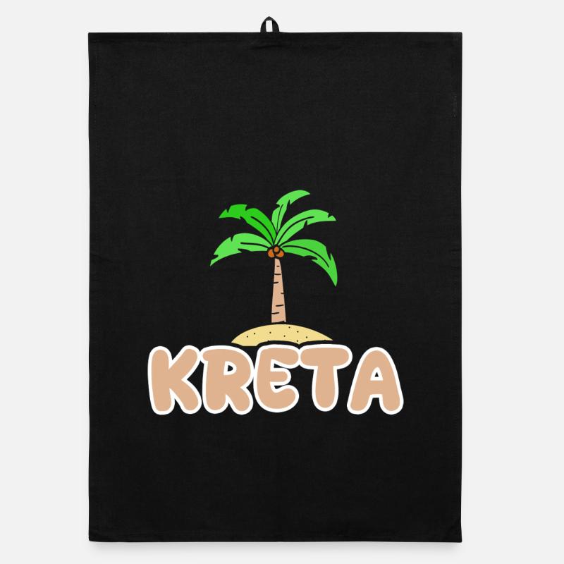 Kreta als Urlaub Organic Geschirrtuch