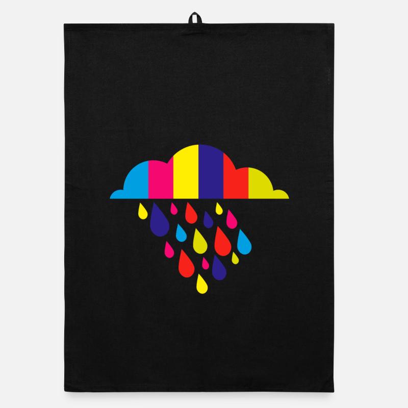 bunt herbst regen Organic Geschirrtuch