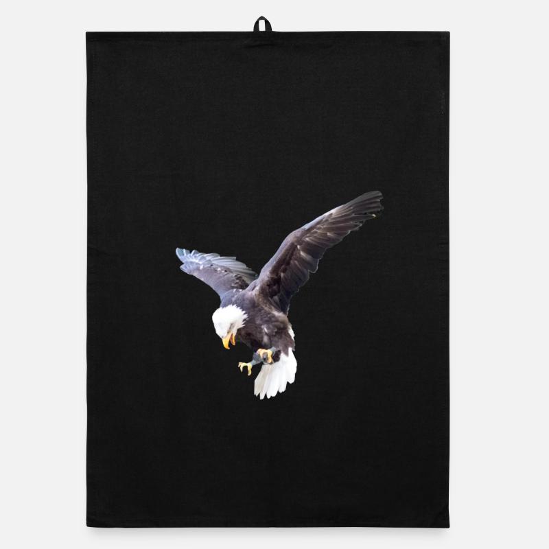 Eagle in a swoop Organic dish towel