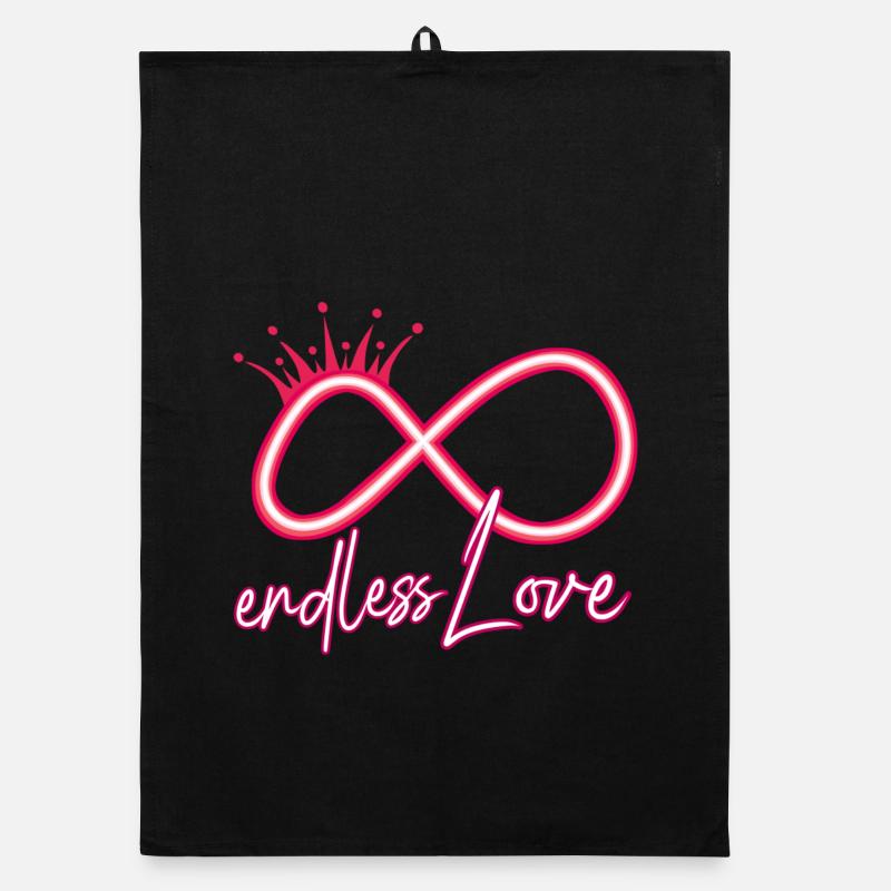 Symbole de l’infini de l’amour éternel Torchon bio