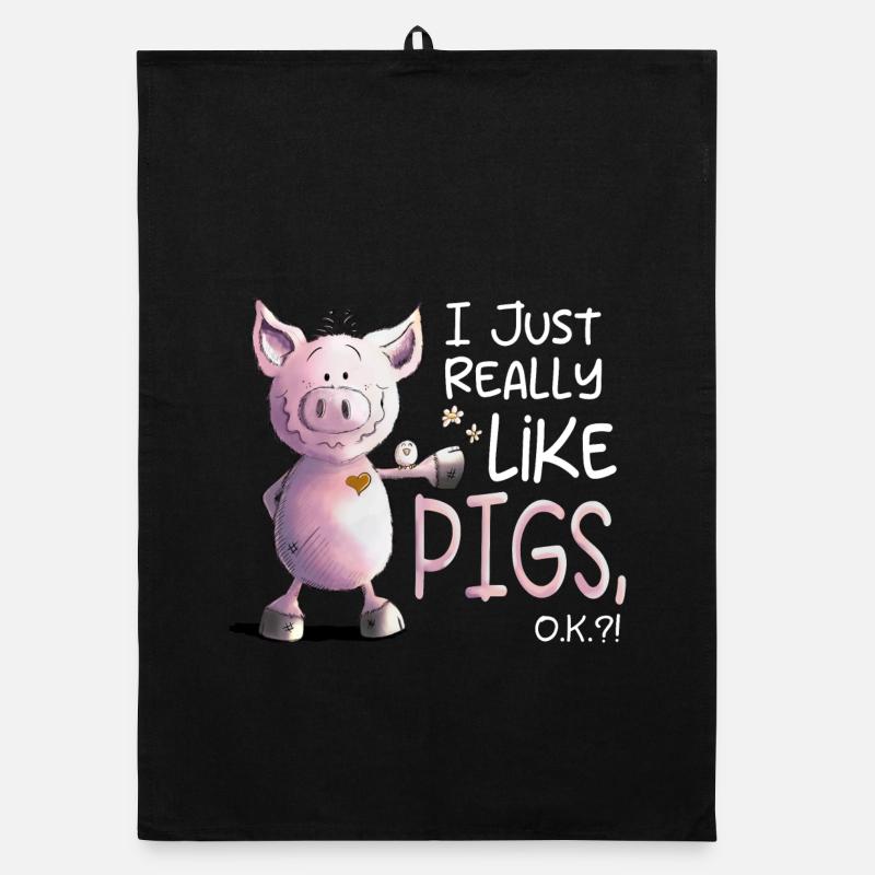 J’aime vraiment les cochons cochon Torchon bio