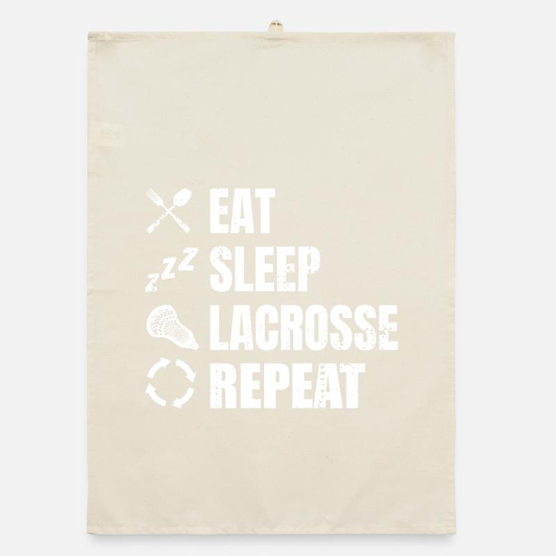 Lacrosse Player Routine Organic dish towel