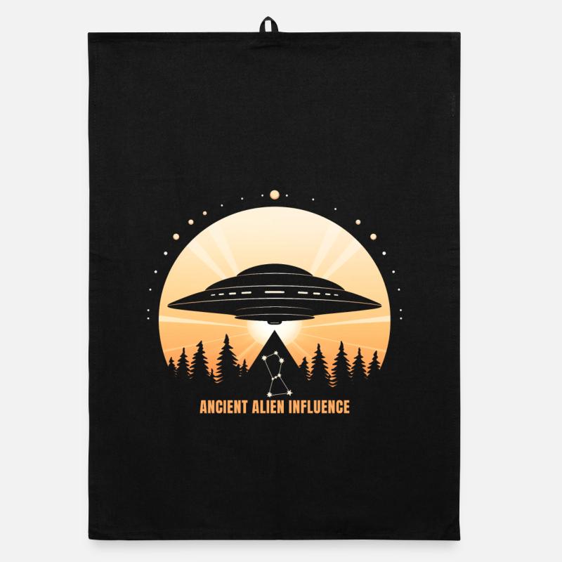 Ancient Alien Influence – UFO Orion Pyramid Organic dish towel