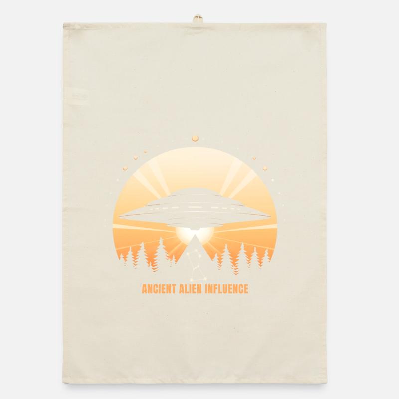 Ancient Alien Influence – UFO Orion Pyramid Organic dish towel