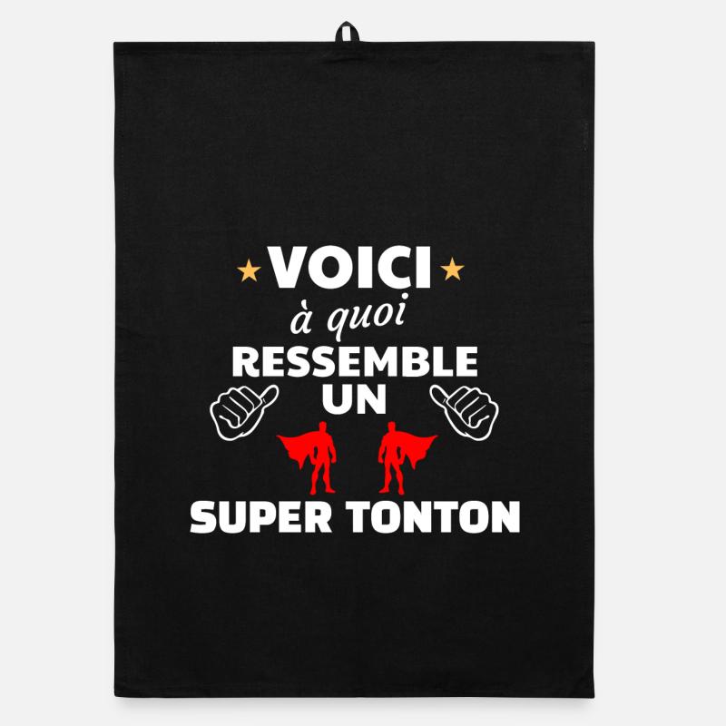 Super héros à thème de super tonton Torchon bio