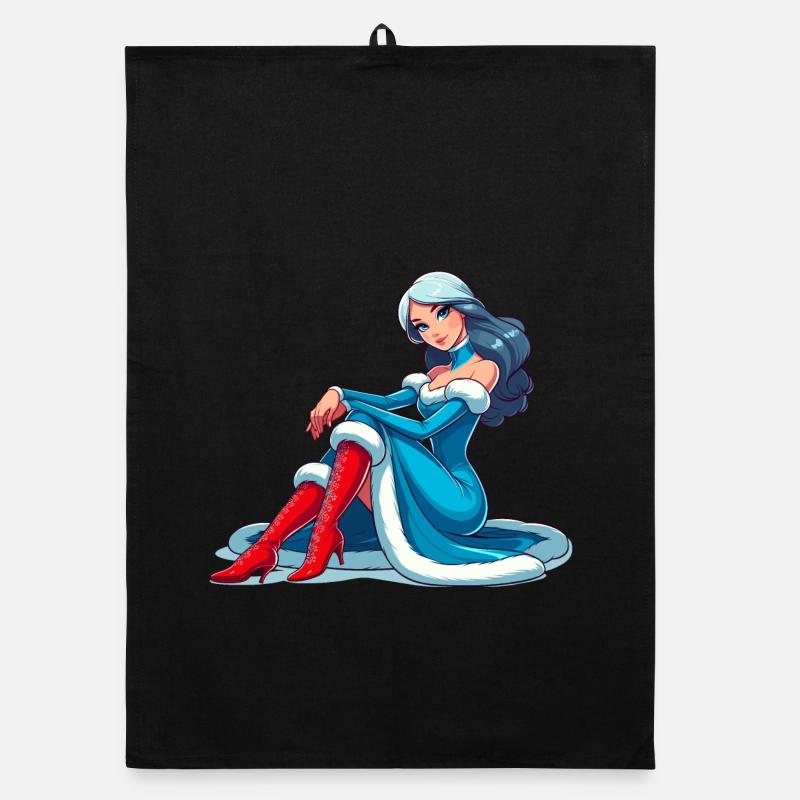 Ded Moroz Snegurotschka russischer Weihnachtsmann Organic Geschirrtuch