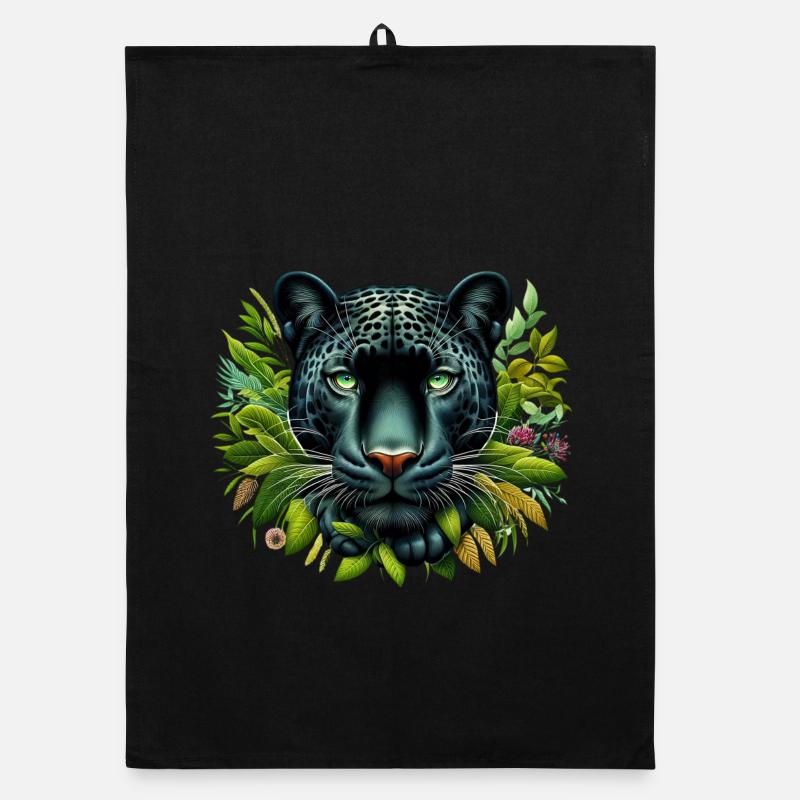 Panther - Organic Geschirrtuch - Schwarz